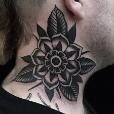 Black American Traditional Tattoo Image Result For American Traditional Tattoo Flowers American Flowers Image Result Tattoo Traditional Black Tattoo Traditional Tattoo Flowers Neck Tattoo