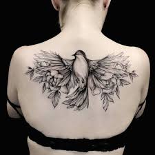 Bird And Flower Tattoo Small Tattoo Back Tattoo English Short Sentence Tattoo Spinal Tattoo Tattoo Quotes Meaningful Tattoo Creative Tattoo Personal Eagle Tattoos Eagle Tattoo Tattoos