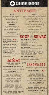 Culinary Dropout Menu In Tucson Arizona Usa