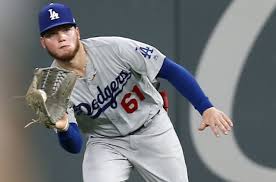 Alexander brady verdugo is an american professional baseball outfielder for the boston red sox of major league baseball. Dodgers News Alex Verdugo Uninjured After Sliding Into Wall In Foul Territory Against Braves Dodger Blue