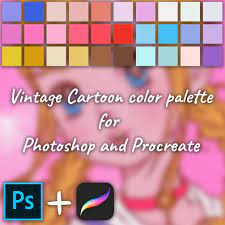 Vintage Cartoon Free Color Palette For Photoshop And Procreate Color Palette Color Palette Challenge Vintage Cartoon