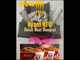 Goreng untuk seketika dan angkat dan toskan. Gubahan Bouquet Ayam Goreng Kfc Wow Youtube Food Bouquet Kfc Kfc Chicken