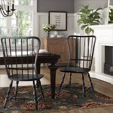 These accent dining chairs make a great addition to your seating arrangement for dinner or. Black Windsor Chairs Birch Lane