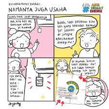 Energi merupakan kebutuhan manusia yang sangat penting. Gambar Komik Hemat Energi Komicbox