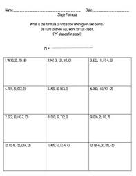 Use the slope formula to solve the following. Slope Formula Foldable And Worksheet By Gina Creech Tpt