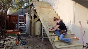 The carpenter's square is essential; Building A Large Outdoor Staircase Youtube