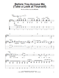 Eric Clapton Before You Accuse Me Take A Look At Yourself Tablature Tablature Guitare Chanson Guitare