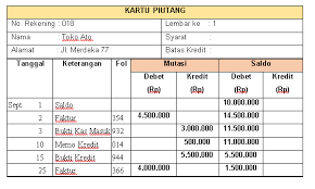 Contoh kartu piutang dan transaksinya. Piutang Pengertian Jenis Dan Contohnya Haloedukasi Com