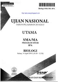 Terbaik Soal Un Biologi Sma 2019 Pdf