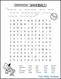 uzivatel tree valley academy na twitteru free printable baseball word search for kids with a secret message the majority of the 25 hidden words are at a 3rd grade spelling level the