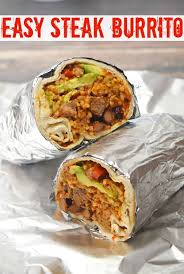 Easy Steak Burrito Recipe Steak Burrito Recipe Burritos Recipe Easy Steak
