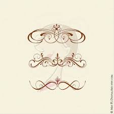 Flourish Vector Vintage Clip Art Dark Brown Floral Swirls Etsy Clip Art Vintage Floral Vector Png Clip Art