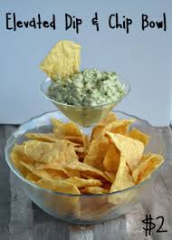 A Glass Bowl And Martini Glass Can Be Combined To Make The Ultimate Chip And Dip Bowl Chip Bowl Food Chip Dip