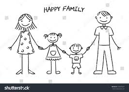 Illustrazione Stock 279625631 A Tema Happy Family Sketch Nel 2020 Idee Per Disegnare Disegni Outline Disegni Semplici