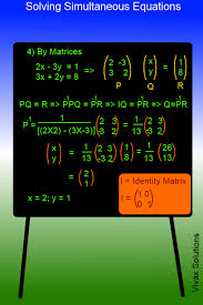 Solving Simultaneous Equations Elimination Substitution Graphical Matrix Methods Maths Tutorials Vivax Solutions