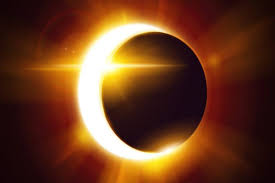 14 will occur when the moon steps in front of the sun, blocking out the fiery disk and. J9rxaszofufaem