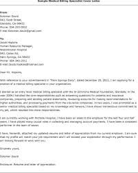 Sample Cover Letters For Medical Billing And Coding Free Medical Biller Cover Letter Example