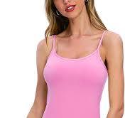 titivate Women's Basic Cami Tank Tops Camisoles Plus Size,Breathable Cotton  Stretch Undershirt Pink
