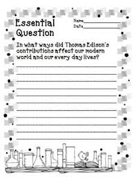 Edison was born into a time and place where there wasn't much technological advancements. Young Thomas Edison Journeys 3rd Grade Unit 2 Lesson 10 Printables
