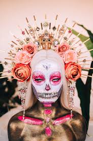 Halloween Flower Halo Crown, Sugar Skull, La Catrina Flower Crown,  Halloween Headband, Halloween Costume, Day of the Dead, Flower Crown