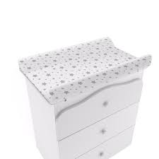 Ein wickeltisch ist beliebt und steht oftmals im schlafzimmer des babys. Polini Kids Wickeltisch Wickelkommode Mit Badewanne Weiss Und Auflage Stars Polinikids