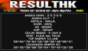 23 / 97 colok bebas : Prediksi Sgp Rabu 17 Februari 2021 Togel Singapura Resulthk Com