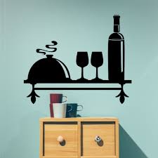 wine themed shelf vinyl decal kitchen