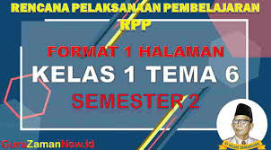Maybe you would like to learn more about one of these? Rpp 1 Lembar Sd Kelas 1 Tema 6 Guru Zaman Now