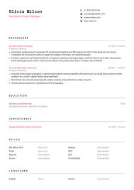 Anticipates operational/technical needs and develops plans to ensure system/users' needs are met. Assistant Project Manager Resume Example