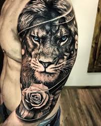 Lion Tattoo Blue Eyes Google Search Imagem De Tigre Tatuagem Braco Libelula Tatuagem