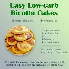 1 Keto Tips Recipes On Instagram Low Carb Ricotta Cakes Simple Idea For Breakfast Follow Us Keto Recipes Ricotta Recipes Healthy Low Carb