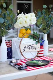 If you're not a skilled calligrapher, use a gold or silver marker to add. Beautiful Red White And Blue Table Decorations For July 4th