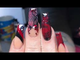 Click here to see 29 nail designs straight from our favorite nail artists. Black And Red Ballerina Acrylic Nails Real Encapsulated Lace And Blood Roses Youtube