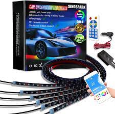 Amazon Com Sinospark Car Underglow Lights 6pcs Music Sync Dream Color Led Car Chassis Lights Neon Underglow Kit For Cars Bluetooth Waterproof Under Car Led Lights Automotive