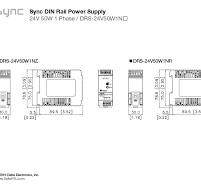 Delta DRS-24V50W1NZ 24V 50W 2.1A DIN Rail SYNC Series