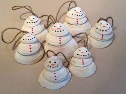 Find many great new & used options and get the best deals for christmas plastic clam shell snowman diorama ornament at the best online prices at ebay! Cute Little Clam Shell Snowmen I Made From Shells I Collected Shell Crafts Diy Seashell Crafts Seashell Christmas Ornaments