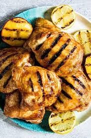 Boneless skinless chicken breast halves grilled indoors on a smokeless grill. Ninja Foodi Grill Peach Bbq Chicken Thighs Recipe Bake Me Some Sugar