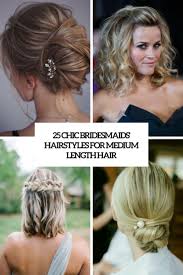 Hair tutorials for medium and long hair. 25 Chic Bridesmaids Hairstyles For Medium Length Hair Weddingomania