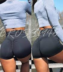 CROSS1946 Sexy Women Scrunch Yoga Hot Shorts Butt Lifting High Waist Ruched  Boot | eBay