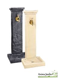 Fontaine Borne Schiste En Pierre Reconstituee 82 5 Cm Jardin Hairie Achat Vente