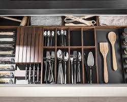 The cutlery drawer organizers are available in most sizes to choose the preferred option. Pragmatically Dada No Luxury Or Ostentation The Accessories Rationally Organize The Interior Space Black Kitchen Design Luxury Kitchen Design Kitchen Design