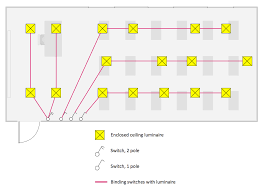 Here's the right formula to calculate recessed lighting spacing to get the distance tutorial shows you recessed lighting placement calculations by examples to determine exactly where to place the lights, the placement calculator. Classroom Lighting Reflected Ceiling Plan Lighting And Switch Layout Design Elements Office Lighting Lighting Plan