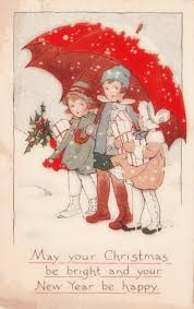Merry Christmas And Happy New Year поздравления на английском Vintage Christmas Card Do You Think The Morton S Salt Label Might Have Come From This Vintage Christmas Cards Christmas Ephemera Vintage Holiday Cards