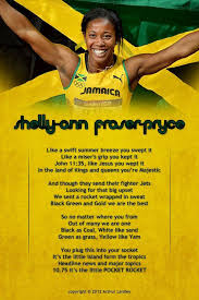 A Poem Written For Shelly Ann Acknowledging Her Glorious Win Written By Author Laidley Poetry Black Authors My Poetry