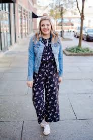 Black And White Striped Jumpsuit With Jacket Four Jumpsuit Outfits By Lauren M Jumpsuit Outfit Casual Jumpsuit Outfit Casual Jumpsuit