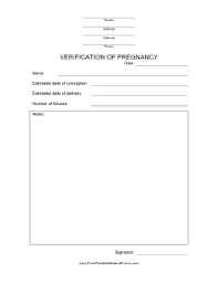 Proof of pregnancy form vfix365 for pregnancy verification form. Printable Verification Of Pregnancy Form