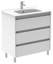 See more ideas about bathroom vanity, single sink bathroom vanity, vanity. Sansa 32 Inches Modern Standing Bathroom Vanity 3 Drawer White With Basin Contemporary Bathroom Vanities And Sink Consoles By Bath4life Houzz