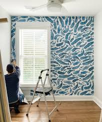 How To Install A Removable Wallpaper Mural Young House Love Removable Wallpaper Mural Wallpaper Removable Wall Murals