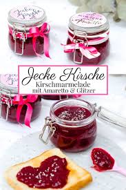 Jecke Kirsche Rezept Fur Kirschmarmelade Mit Amaretto Kirschmarmelade Rezept Kirschen Kirschen Marmelade