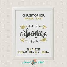 Counted cross stitch baby boy patterns. Birth Announcement Cross Stitch Pattern Modern Nursery Decor Etsy